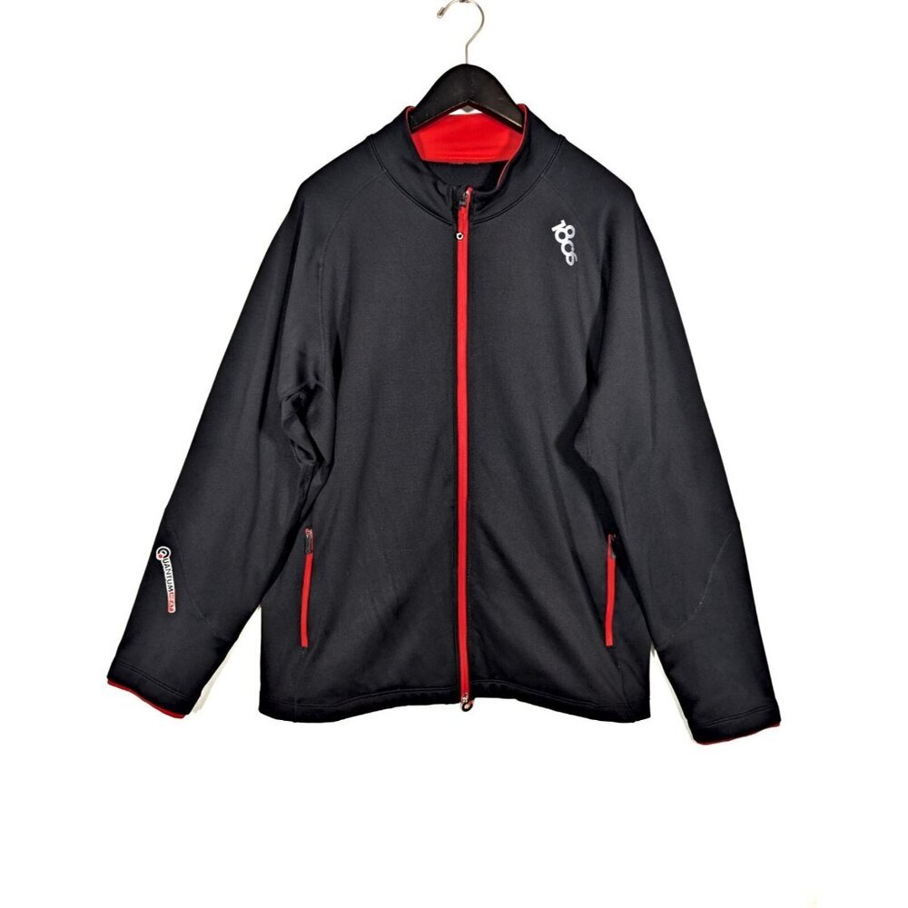180S Quantum Heat Insulated Full Zip Running & Cycling Jacket Men's L Black Red